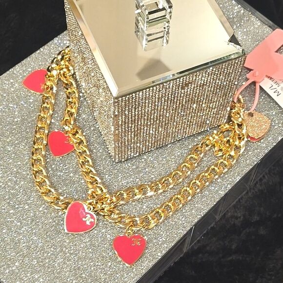 Juicy Couture Heart Chain Link Belt